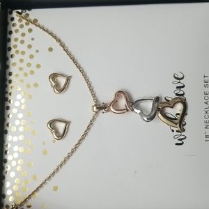 18" necklace with earrings